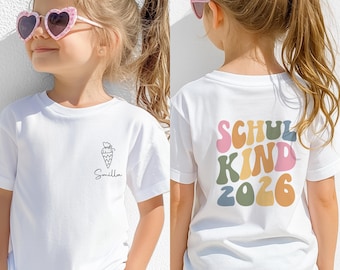 Schoolchild 2026 T-Shirt, Personalized, Shirt with Name & Year, Schoolchild 2026, Gift Idea for Schoolchildren, Back to School Gift