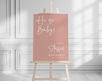 Letrero de bienvenida para baby shower, letrero de bienvenida para "Hola bebé", letrero de bienvenida para "Hola bebé", póster de bienvenida para "Hola bebé", tablero de anuncios para bebés