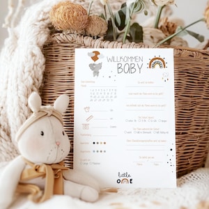 Babyparty Ausfüllkarten, Babyshower Wunschkarte, Tippkarten, Gender Reveal, Baby Shower, Geschlechtsneutral, Digital Download