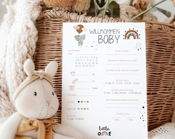 Baby Party Fill-in Cards, Baby Shower Wish Card, Tip Cards, Gender Reveal, Baby Shower, Gender Neutral, Digital Download