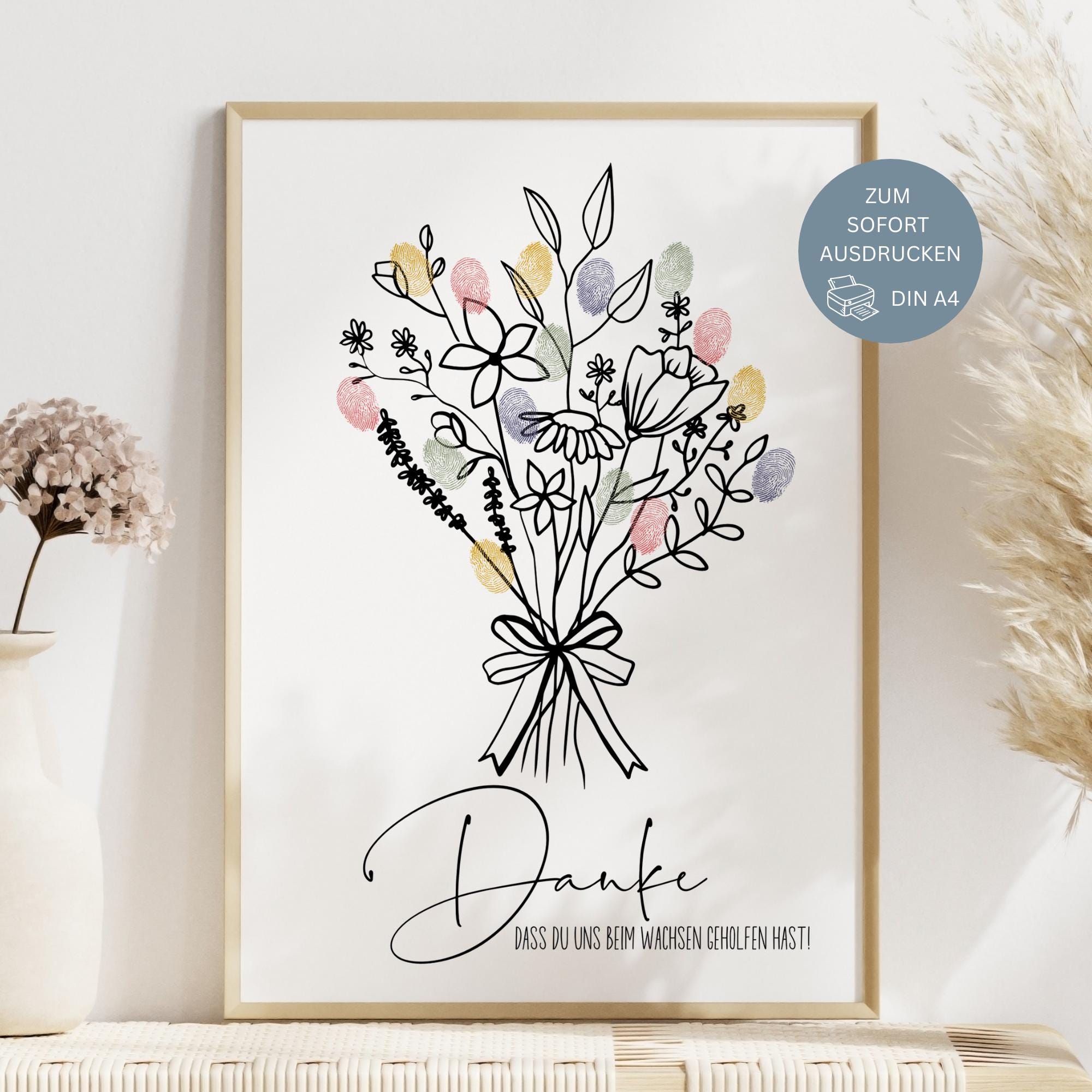 Farewell gift teacher, thank you gift farewell, DIY gift teacher, elementary school, handprint, farewell elementary school, thank you idea, PDF