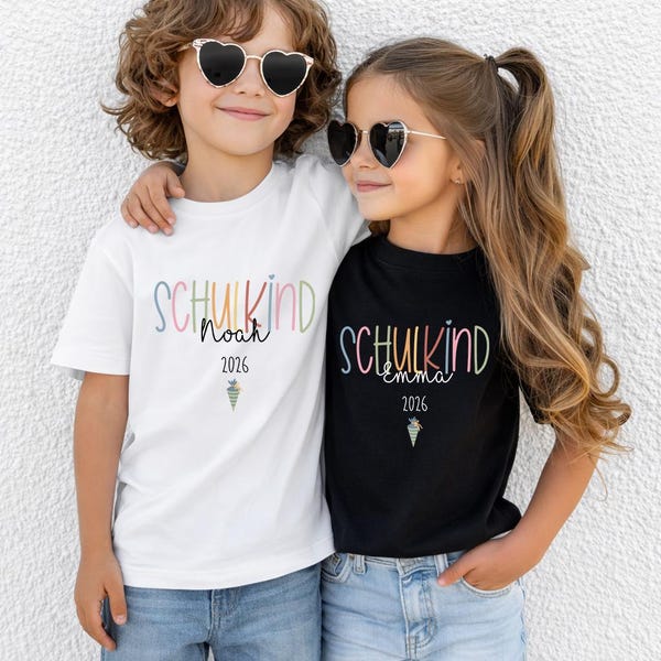 Regalo vuelta al cole 2026, camiseta personalizada para escolares con nombre, primer día de cole, camiseta para niñas y niños