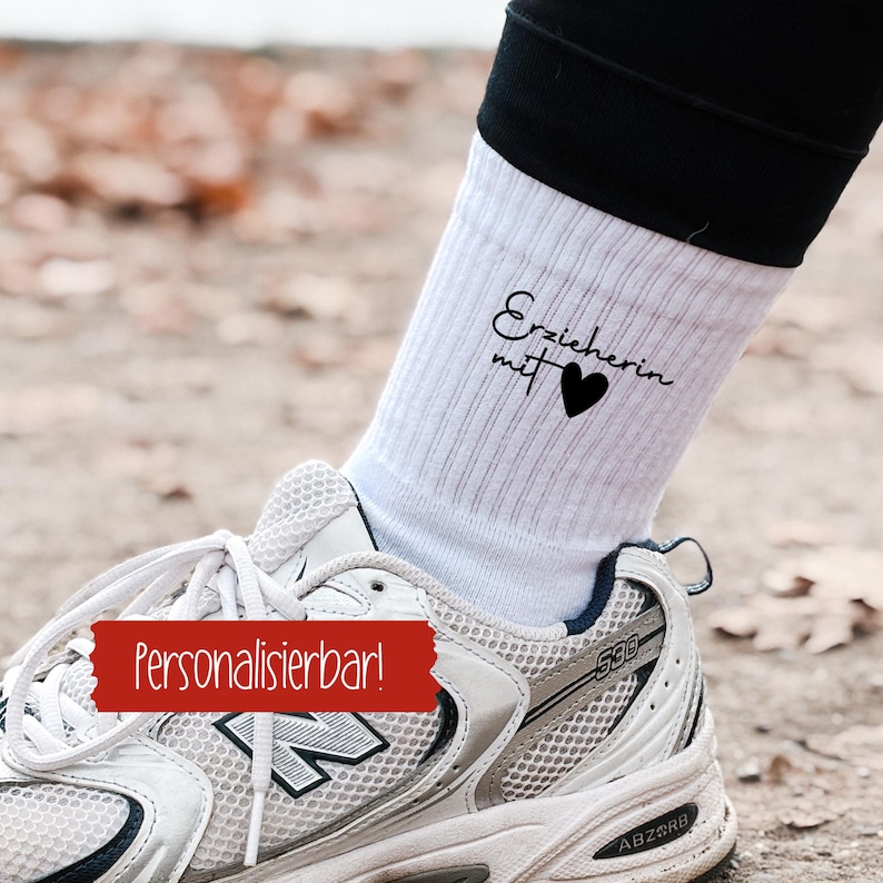 Erzieherin Socken, Erzieherin mit Herz, Tennissocken, Erzieher Geschenk, Abschiedsgeschenk Kindergarten, Strümpfe, Dankeschön Erzieherin 画像 14