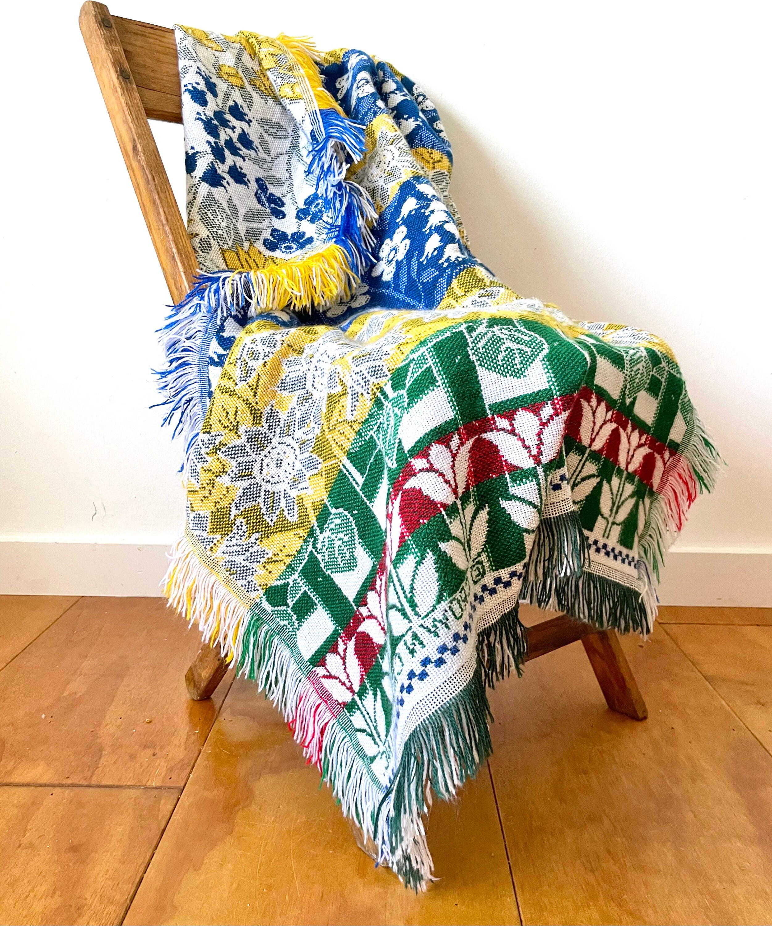 Vintage Floral Blanket Etsy