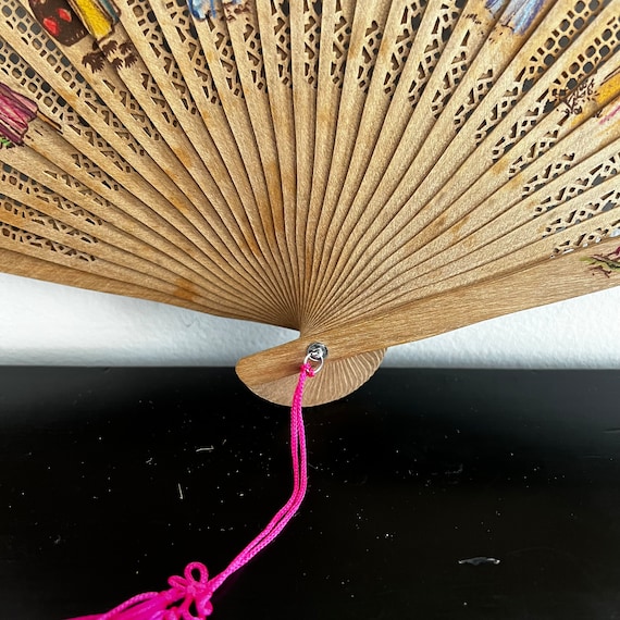 Vintage,Wooden Folding Fan,Hand Fan,Chinese Foldi… - image 2