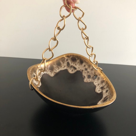 ヴィンテージ・グリゼル・ドイツ陶器ボウル：ミッドセンチュリーモダン