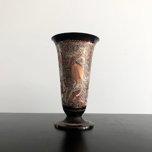 Vintage,Turkish Copper Vase,Ethnic Decor,Copper Vase,Bohemian Decor,Vase,Engraved Copper Vase,Turkish Vase,Folk Art