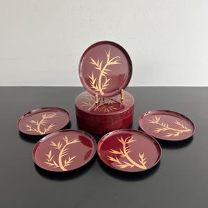 Vintage,Japanese Coasters,Lacquerware Coaster,Drinks Coasters,Japanese Interiors,Made In Japan,Coasters,Japanese Gift,Vintage Barware