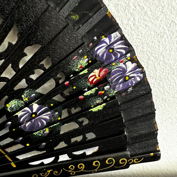 Vintage,Spanish Folding Fan,Wooden Fan,Flamenco F… - image 4