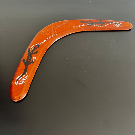 ヴィンテージの手彫りブーメラン：オーストラリアのアボリジニアート