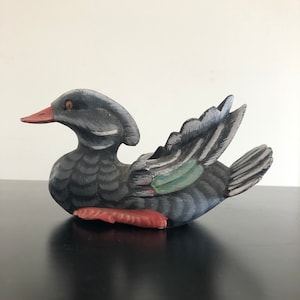 Vintage, Wooden Duck,Duck Decoy,Hand Painted Duck,Home Decor,Duck,Duck Figurine,Wooden Bird,Ducks,Wood Duck