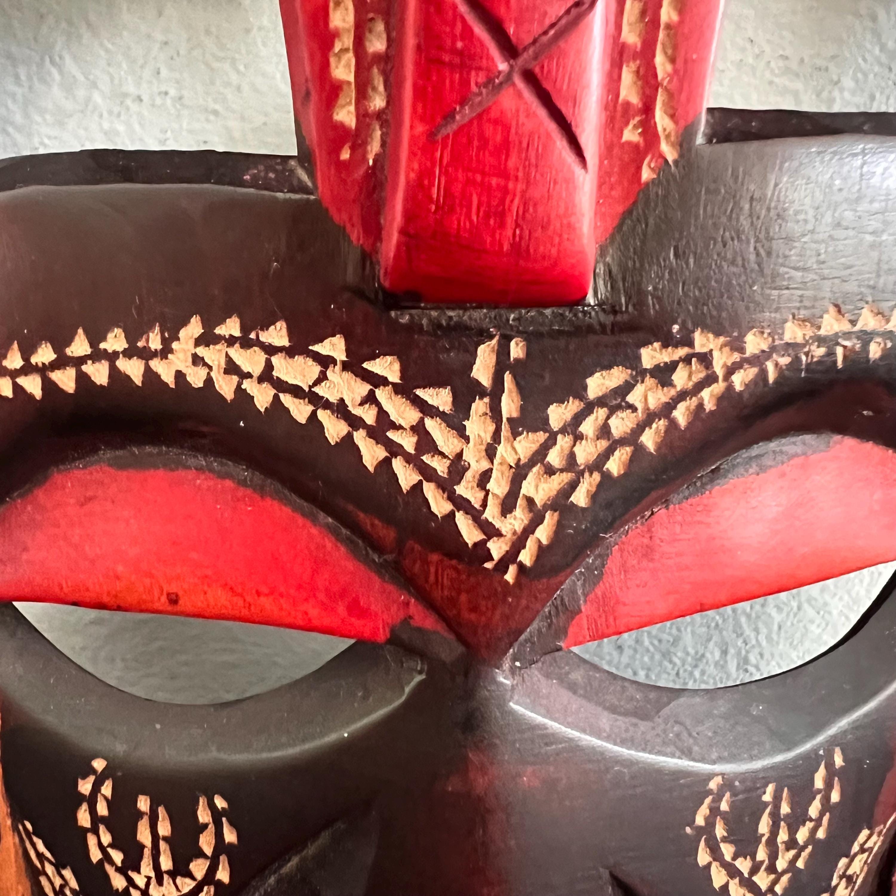 Vintage Kenyan Tribal Mask: Hand Carved African Decor - Etsy