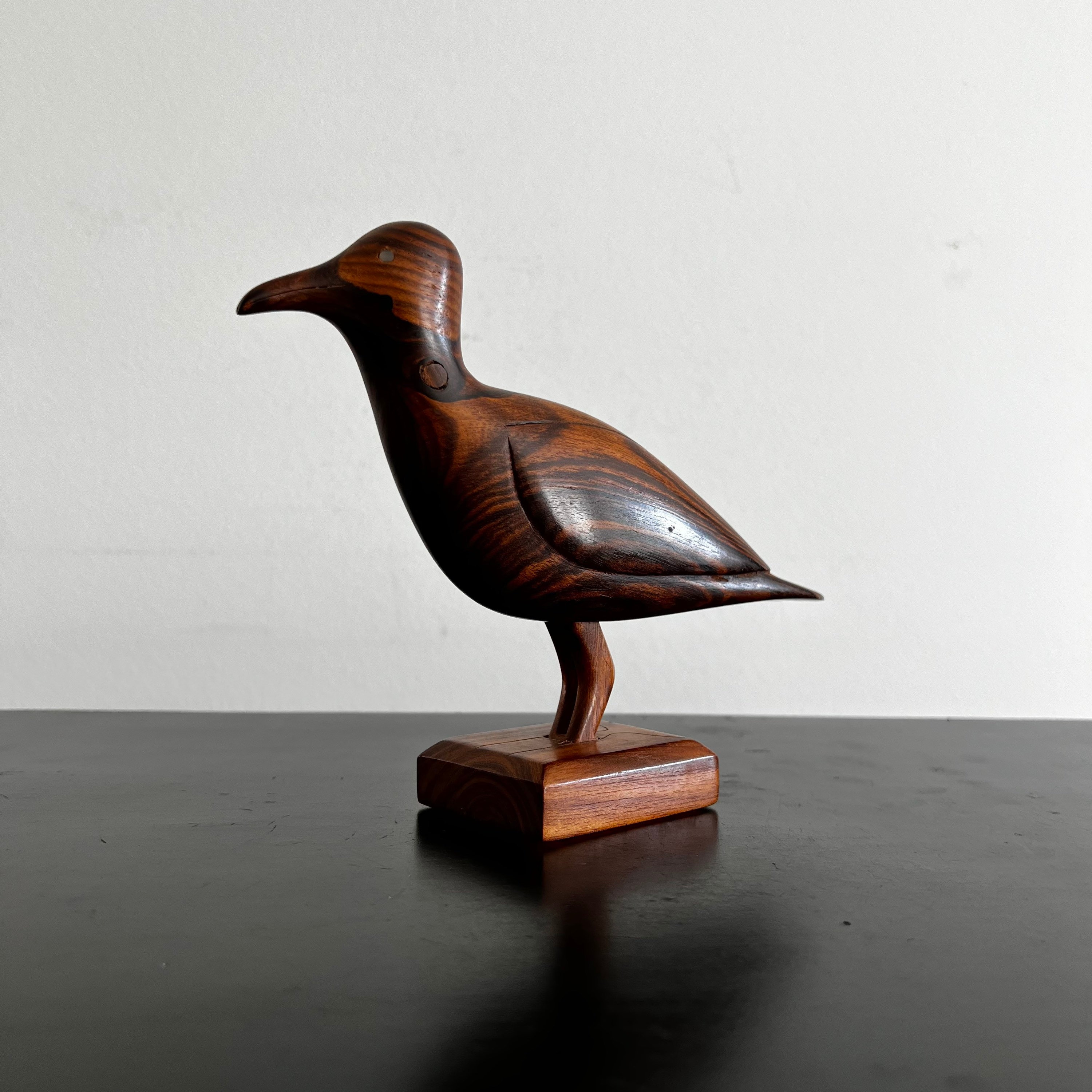 Vintage, pájaro de madera, kiwi de madera, escultura de