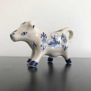 Vintage,Delft Blue,Cow Milk Jug,Cow Creamer,Blue And  White,Delft Creamer,Dutch Pottery,Milk Jug,Creamer,Delft Pottery,Country Kitchen