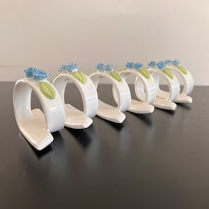 Vintage,Napkin Rings,Ceramic Napkin Rings,Rose Napkin Rings,Porcelain Napkin Rings