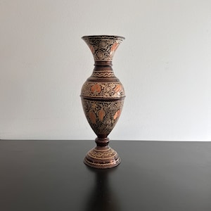 Vintage,Copper Vase,Turkish Vase,Bohemian Interiors,Boho Gift,Engraved Vase,Ethnic Decor,Boho Decor,Vase,Fok Art vase