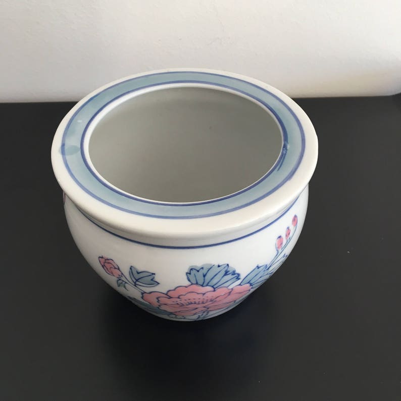 Vintage Oriental Planter Ceramic Plant Pot Oriental Decor Etsy Australia