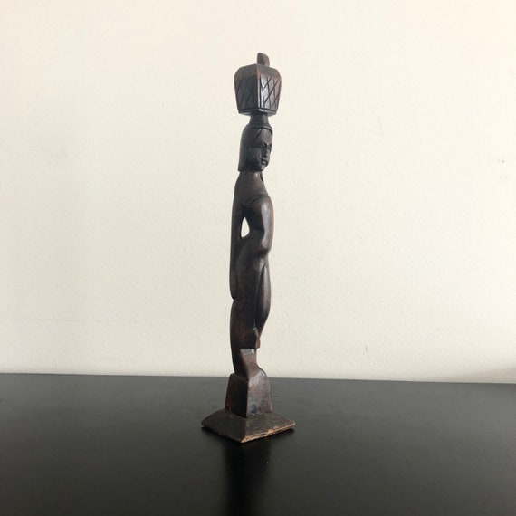 アフリカ木製人形 セット彫刻女性