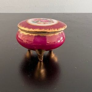 Vintage,Porzellan Standbox,Schmuckschatulle,Ringschatulle,Schmuckschatulle,kleine Keramikschatulle,Schmuckschatulle,Limoges
