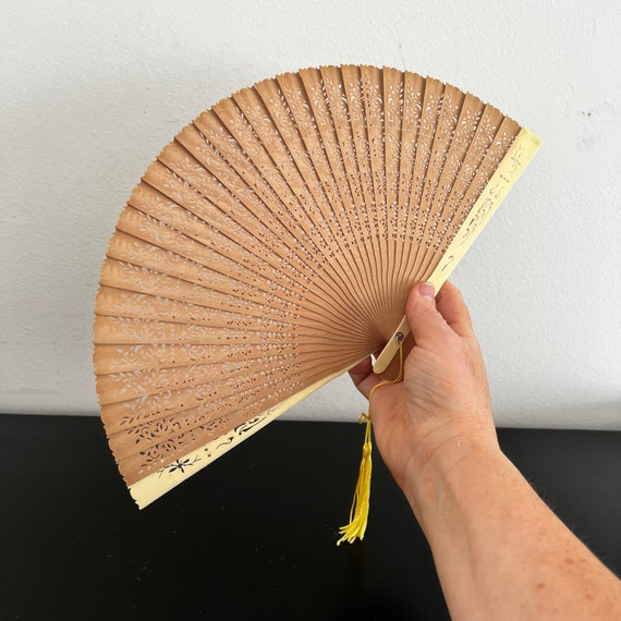 Vintage,Wooden Folding Fan,Chinese Fan,Hand Fan,W… - image 4