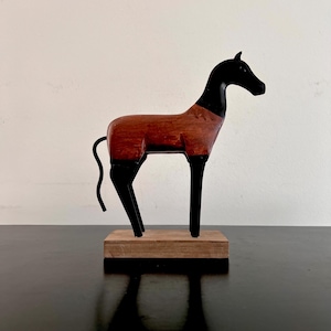 Vintage,Horse Sculpture,Metal And Wooden Horse,Home Decor,Horse Figurine,Horse Gift,Wooden Decor,Horse,Country Decor,