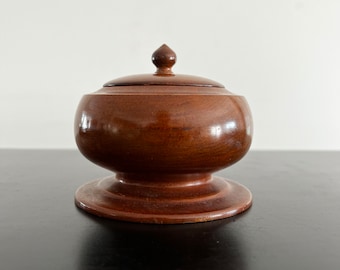 Vintage Hand Turned Wooden Box: Tasmanian Home Decor