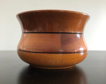 Vintage,Wooden Bowl,Segmented Bowl,Wood Turning Bowl,Wooden Decor,Trinket Bowl,Home Decor,Wood,Bowl