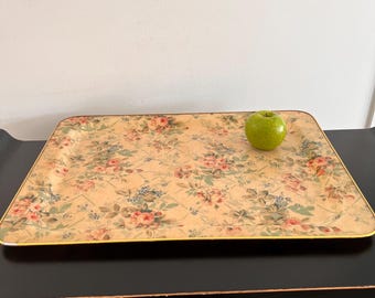 ヴィンテージ Arnold Designs トレー イギリス製 フラワー柄 Vintage Floral Fiberglass Serving Tray - Arnold Designs, England
