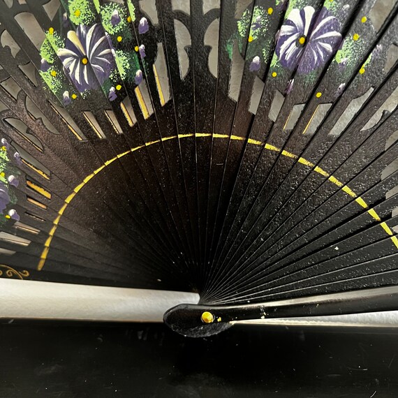 Vintage,Spanish Folding Fan,Wooden Fan,Flamenco F… - image 5