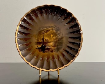 Vintage Ridgways Royal Vistas Ware, kolekcjonerski talerz porcelanowy