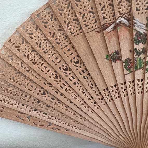 Vintage,Wooden Folding Fan,Oriental Fan,Asian Han… - image 7