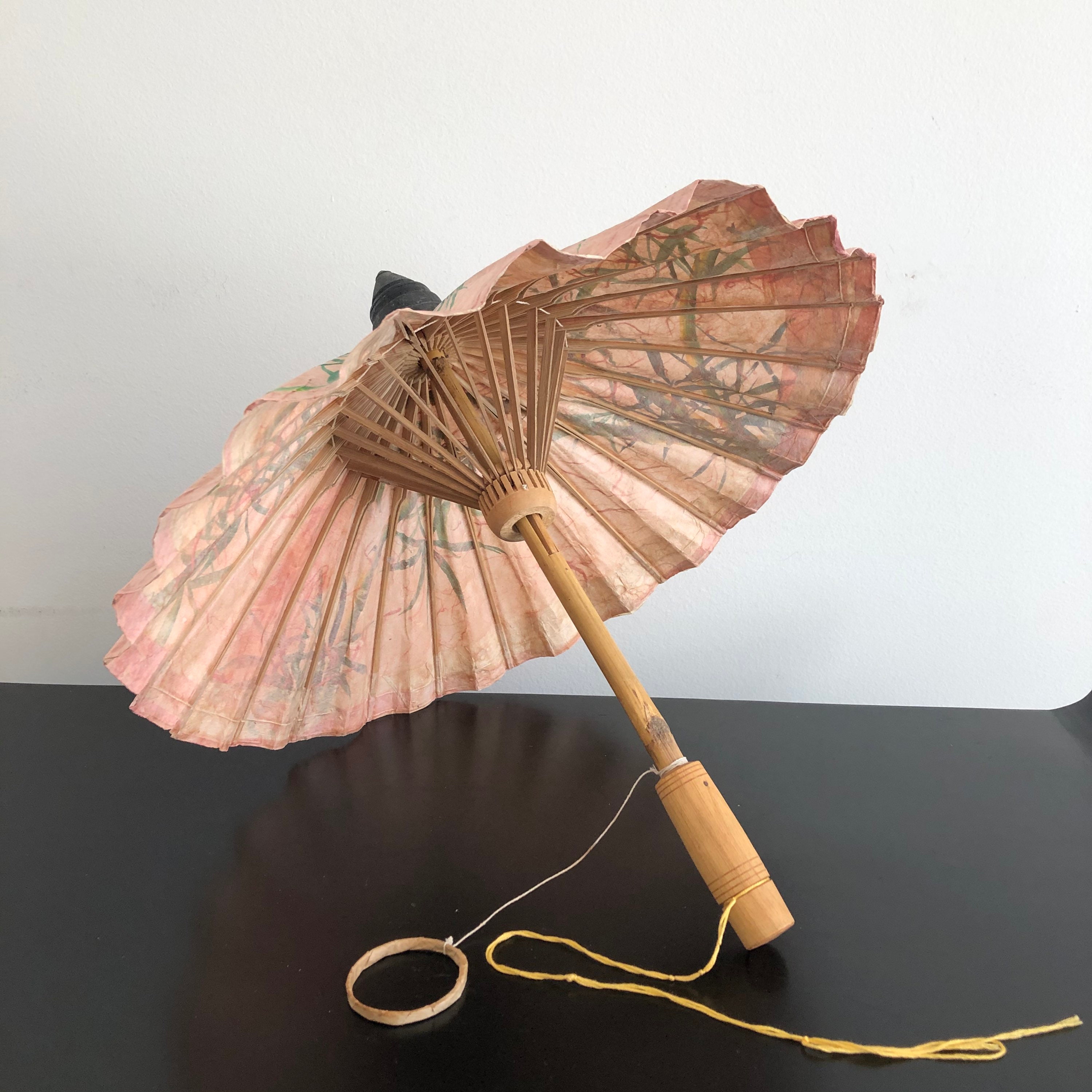 Vintage Oosterse parasol Chinese bamboe paraplu - Etsy Nederland