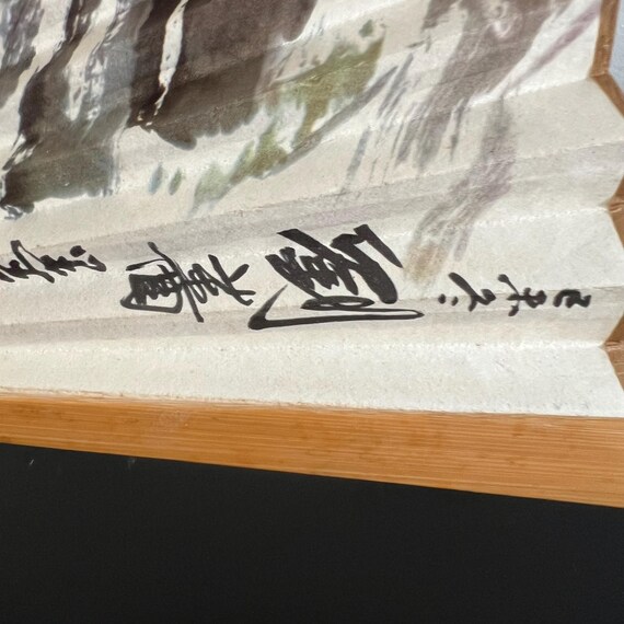 Vintage Chinese Folding Fan: Cat Design, China Airway… - Gem