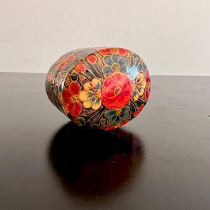 Vintage,Kashmiri Box,Paper Mache Box,Indian Box,Folk Art Box,Boho Decor,Boho Gift,Trinket Box,Ring Box,Gift,Floral Box,Jewelry Box