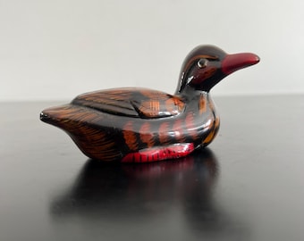 ヴィンテージ　アヒル ヴィンテージ アヒル/鳥の置物 陶器製 長い尖ったくちばし 珍しい 非常
