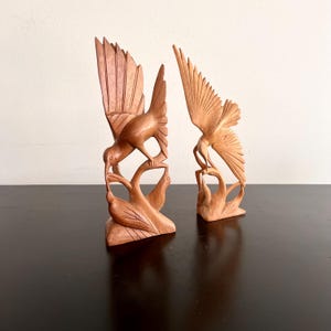 Vintage,Wooden Bird Sculpture,Wooden Bird,Art Object,Home Decor,Wooden Decor,Wood Bird,Carved Bird,Indonesian Art,Bird