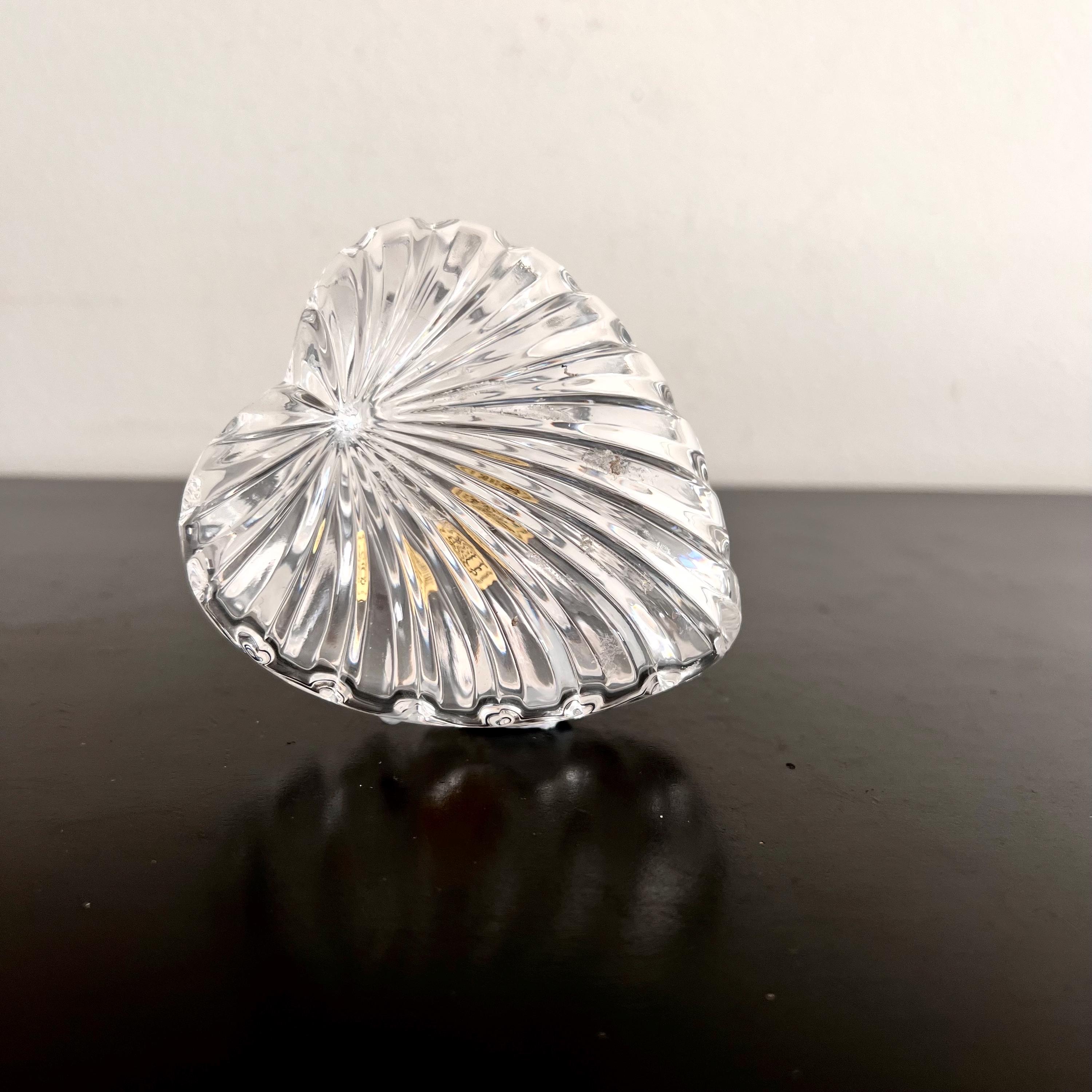 Vintage RCR Crystal Heart Jewelry Box: Lead Crystal, Made in Italy
