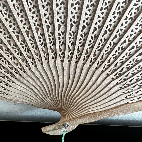 Vintage,Wooden Fan,Folding Fan,Hand Fan,Wood Fan,… - image 5