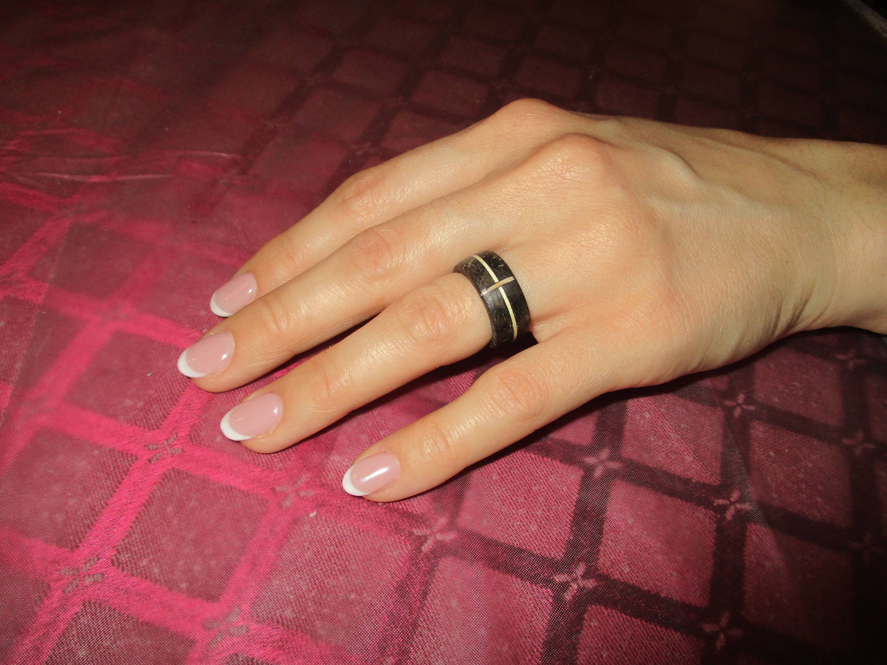 Personalized Cross Gift Wood Ring Mens Religious Wedding Ring Etsy