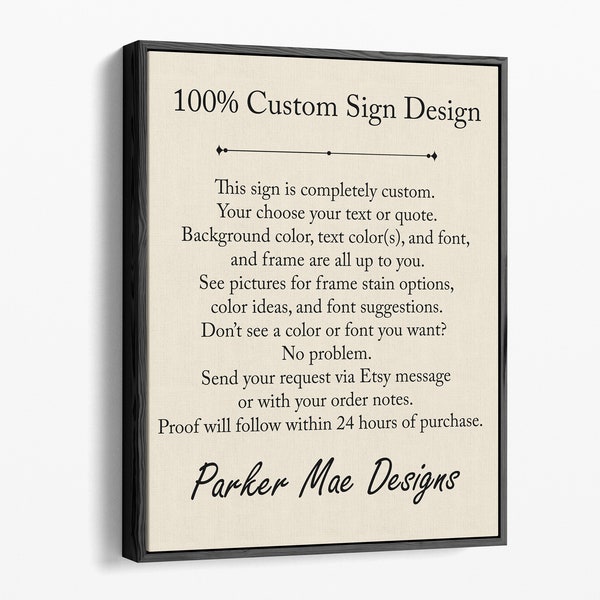 Custom Quote Frame | Personalized Quote Sign | Farmhouse Sign | Framed Quotes | Free Shipping | Any size