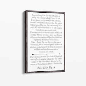 Martin Luther King Jr Quote | I Have a Dream Speech Quote | Inspirational Speech | MLK Wall Art |