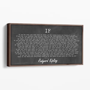 Rudyard Kipling Poem Print: "If" Inspirational Quote, Barnwood Frame
