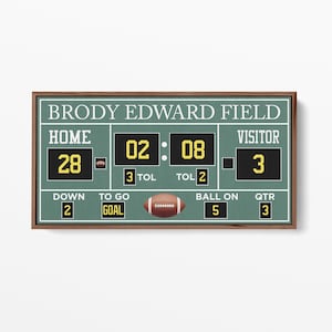 Custom Football Scoreboard Sign: Personalized Sports Decor