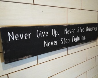 Custom Distressed Black Wood Sign: Rustic Personalized Quote