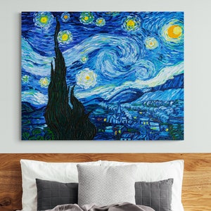 The Starry Night Canvas Print: Framed Vincent Van Gogh Art