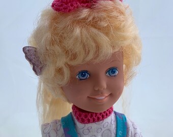 1987 Playskool Dolly Surprise Doll by Hasbro - 10-Inch Blonde Hair Grows Vintage