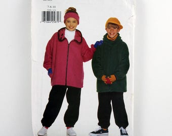 Butterick Pattern 5099, Girls' and Boys' Jacket, Pants, Cap, Headband, Size 7-10 Uncut, Girl and Boy Hats, Winter Coat, Easy Sewing Pattern