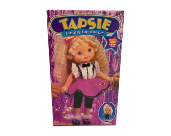 1990 Tapsie Tap Dance Doll - Mattel #5703, Includes Cassette with Tap Songs NIB