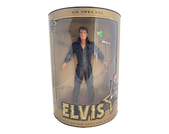 1993 Elvis ’68 Special Collector’s Edition Doll - Hasbro #9113, with Jewelry, Microphone, and Stand NIB