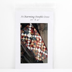 Quilting Pattern, A Charming Double Cross Quilt, 20" x 41", Charm Pack Quilt Pattern